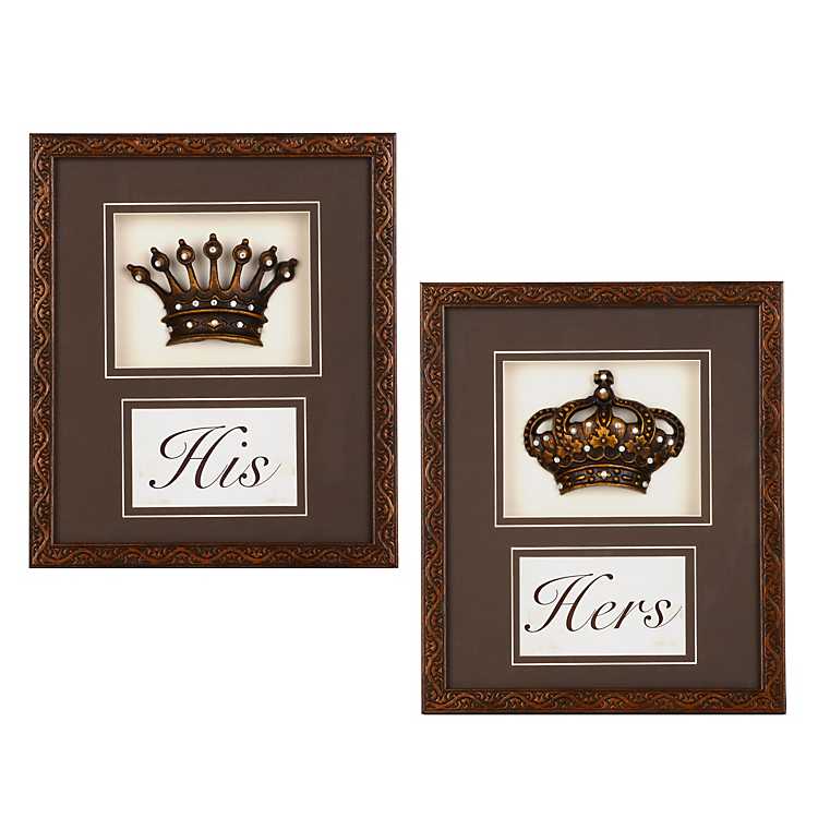 his and her crown jewels shadowboxes