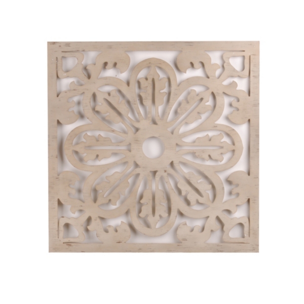 Cream Carved Wood Medallion Wall Plaque Kirklands Home