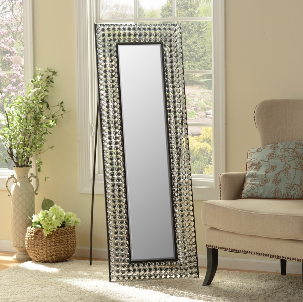 crystal framed mirror