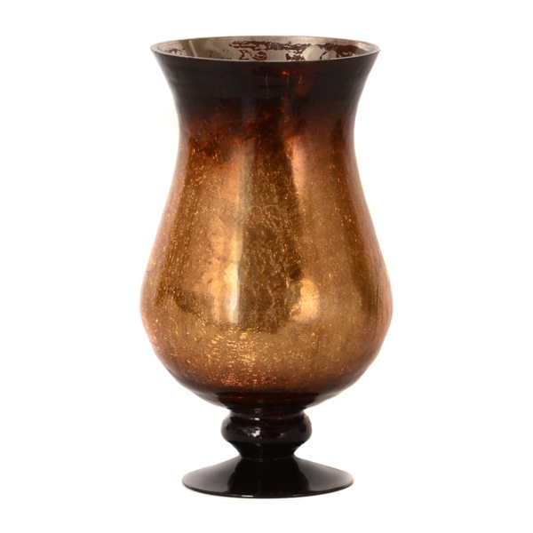 Chocolate Mercury Glass Hurricane, 10.5 in. Kirklands Home