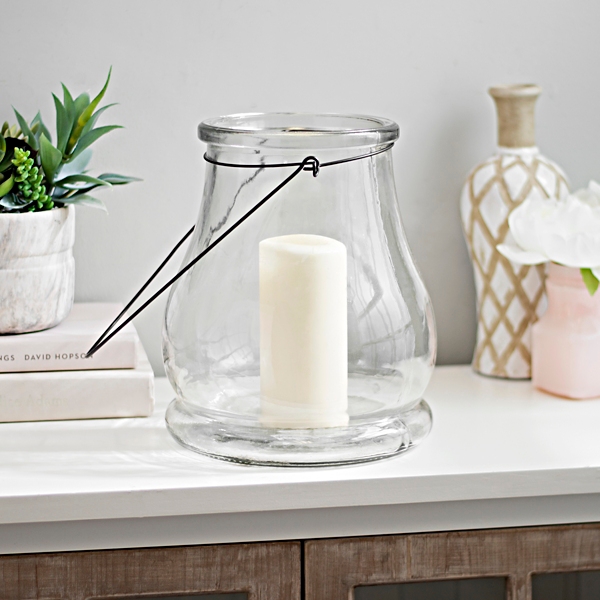 glass lantern candle holder