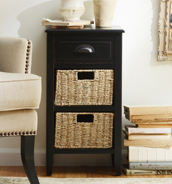 Black 3Drawer Storage Chest Kirklands Home