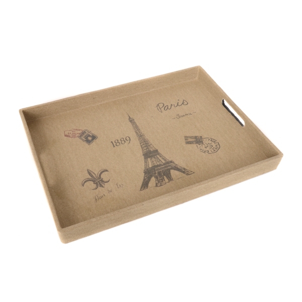 Burlap Paris Serving Tray Kirklands Home