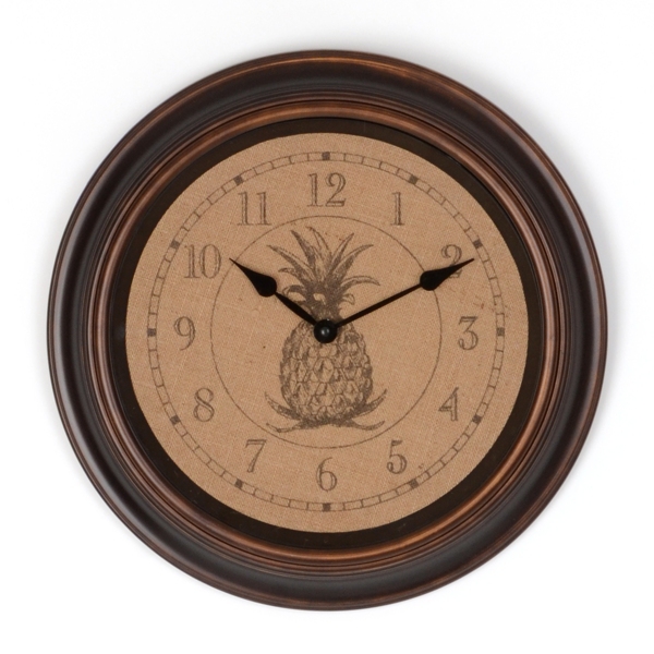Burlap Pineapple Clock Kirklands Home