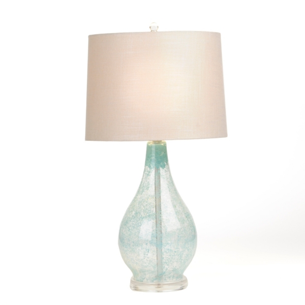 aqua blue glass table lamps