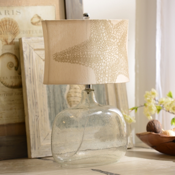 Seeded glass best sale table lamp