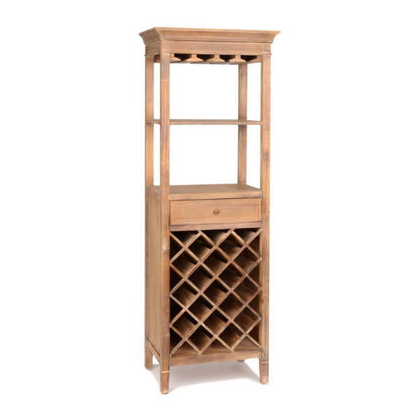 Verona Natural Wood Wine Rack Tower Kirklands Home