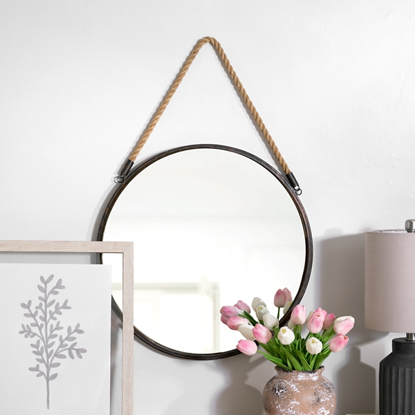 Rope hanging deals mirror