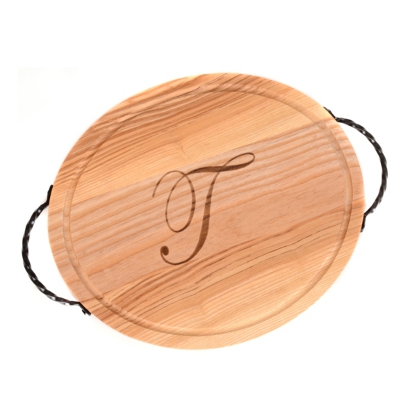 Oval Wooden Monogram T Cutting Board Kirklands Home