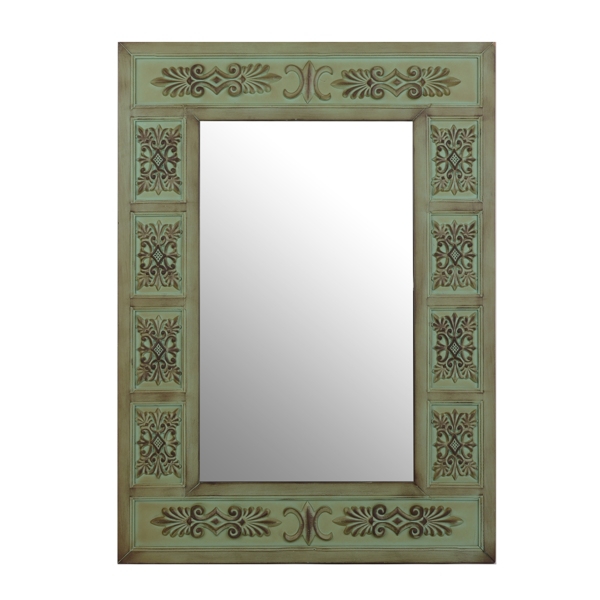 Antiqued Green Cathedral Framed Mirror Kirklands Home
