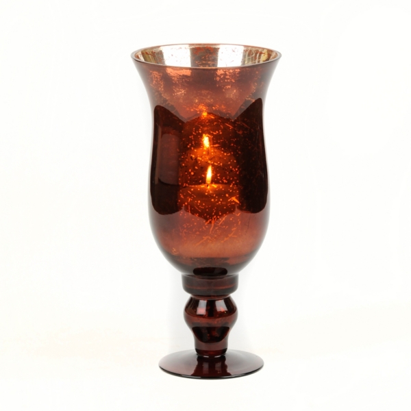 Bronze Mercury Glass Hurricane, 14 in. Kirklands Home