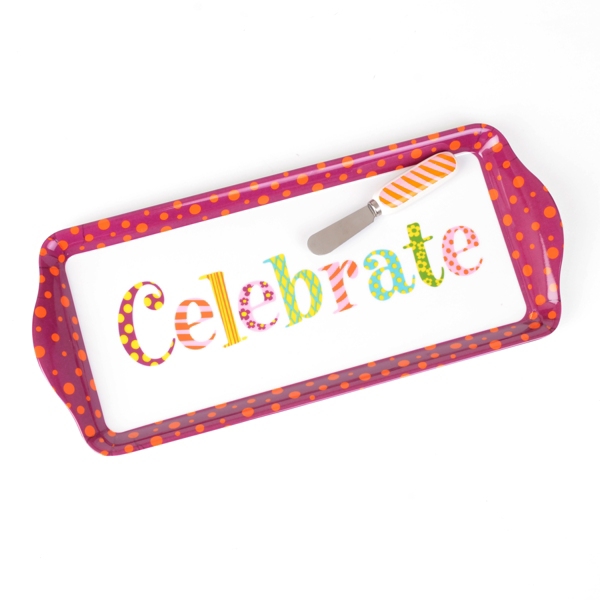 Celebrate Serving Tray with Spreader Kirklands Home