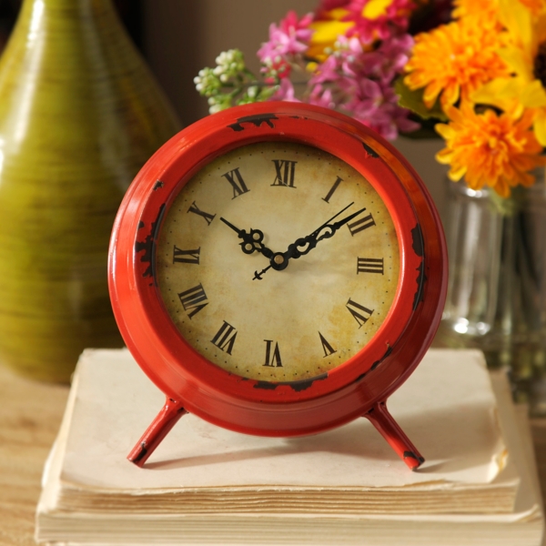 Red Colorburst Tabletop Clock | Kirklands Home