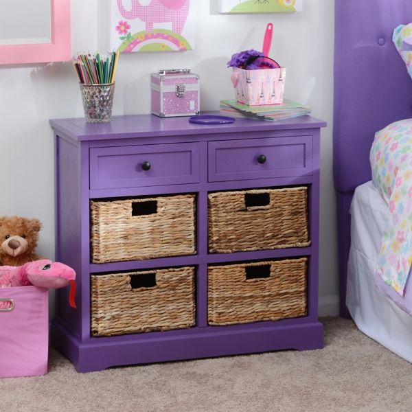 purple kids dresser