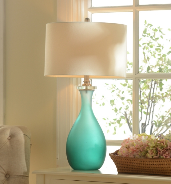 sea glass table lamp