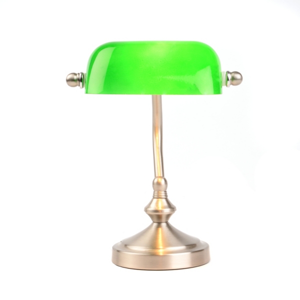 Banker Table Lamp Green - Foy and Company