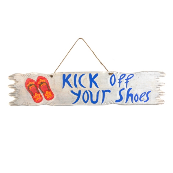 Kick Off Your Shoes Wooden Sign | Kirklands Home
