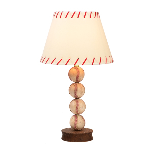 pottery barn baseball lamp