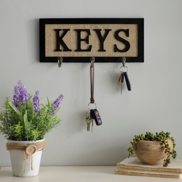 Burlap Keys Hooks Kirklands Home