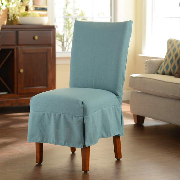 blue dining chair slipcovers