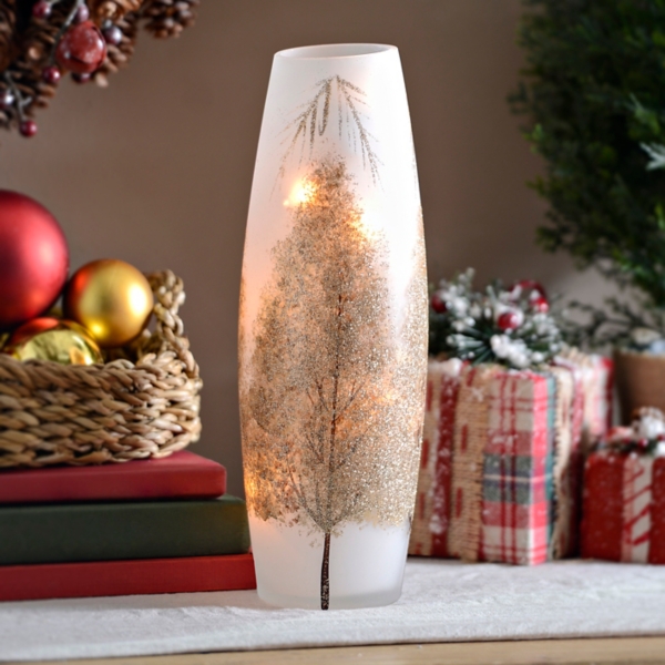 PreLit Bronze Trees Hurricane, 11.75 in. Kirklands Home