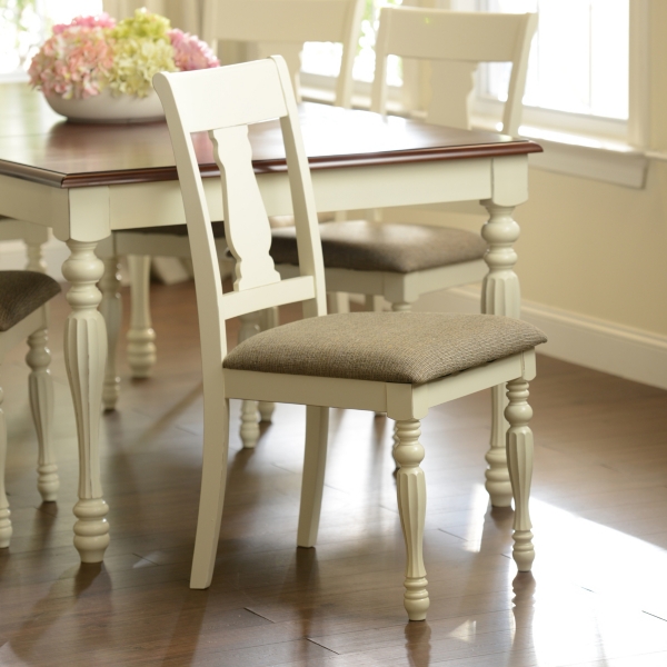 White Antique Dining Chairs