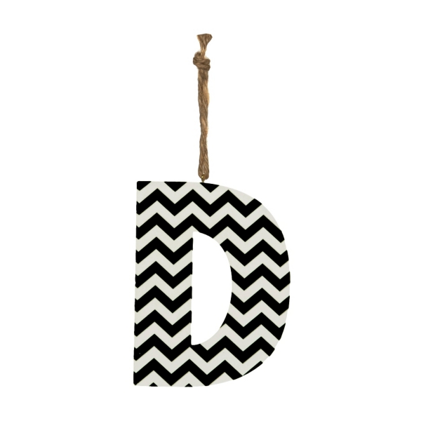 Black Chevron Monogram D Hanging Letter Kirklands