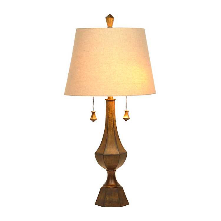 Double Pull Chain Bronze Table Lamp, Pull Chain Table Lamp Base