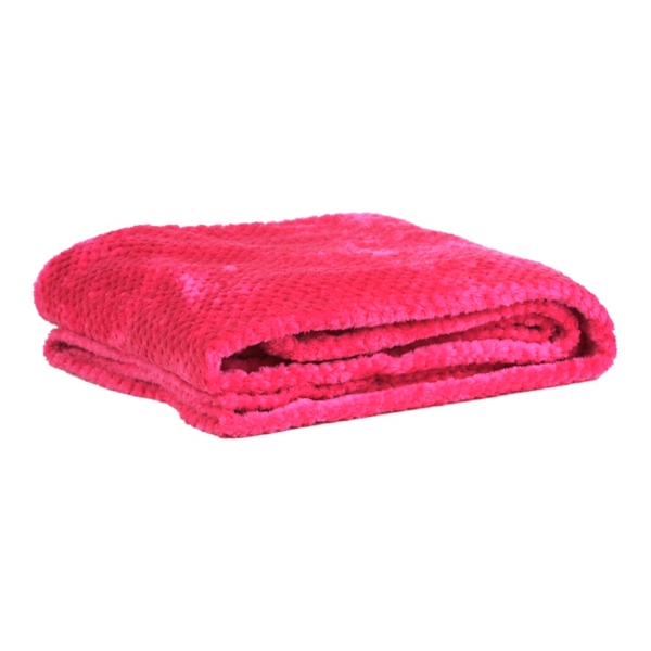 Heavenly Hot Pink Luxe Bubble Throw Blanket