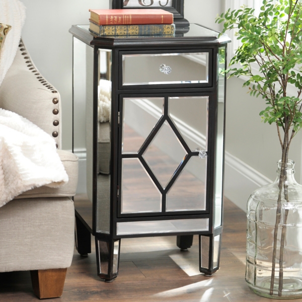 Small Distressed Cherry Mirrored Cabinet Kirklands Home