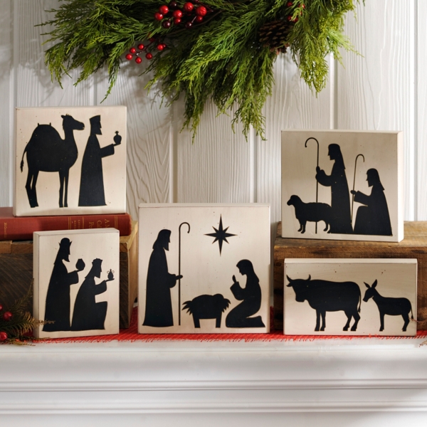 Nativity Wooden Blocks, Set of 5 Kirklands Home