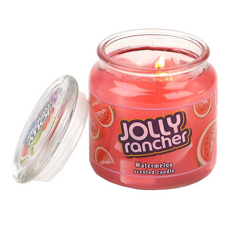 1X NEW Jolly Rancher Theme Watermelon Scented Candle 14.75 Oz Limited Glass Jar 