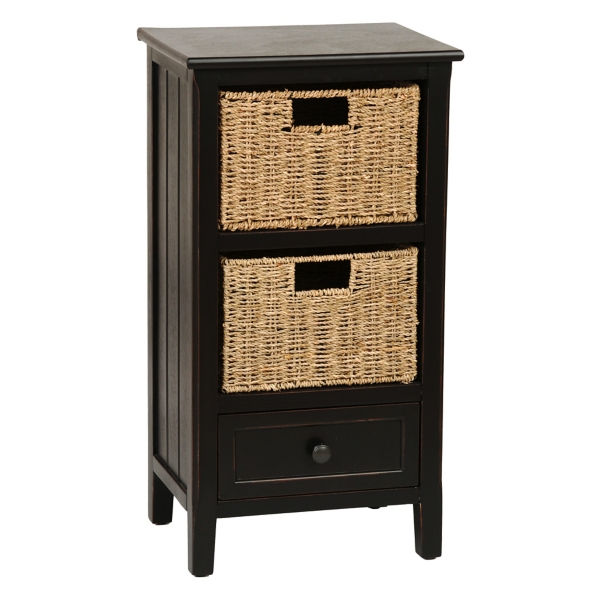Black Beadboard 3Drawer Storage Chest Kirklands Home