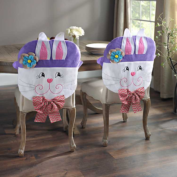 Easter Bunny Girl Chair Covers Set Of, Kirkland Dining Room Chair Covers