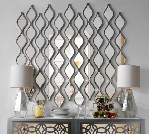 Decorative Simple Living Room Silver Wall Mirror