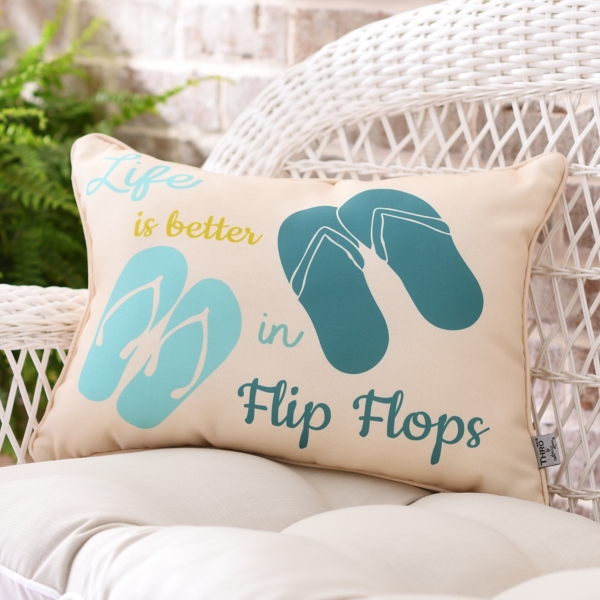 Blue Flip Flops Outdoor Accent Pillow Kirklands