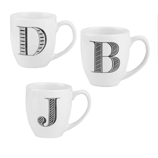 Black and White Monogram Mugs Kirklands Home