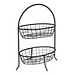 Black 2-Tier Wire Basket