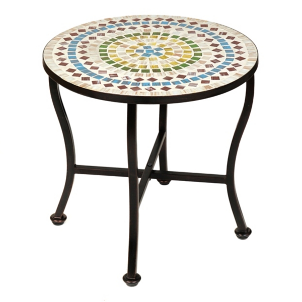 Colored Mosaic Outdoor Side Table Kirklands