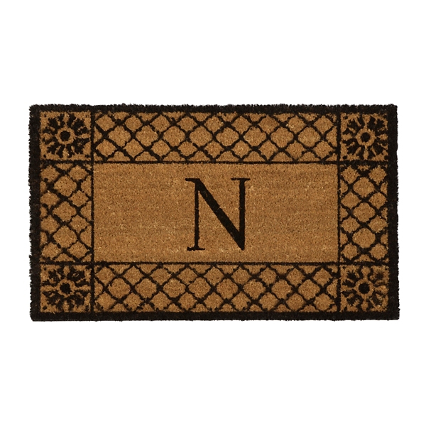 Lattice Monogram N Doormat Kirklands Home