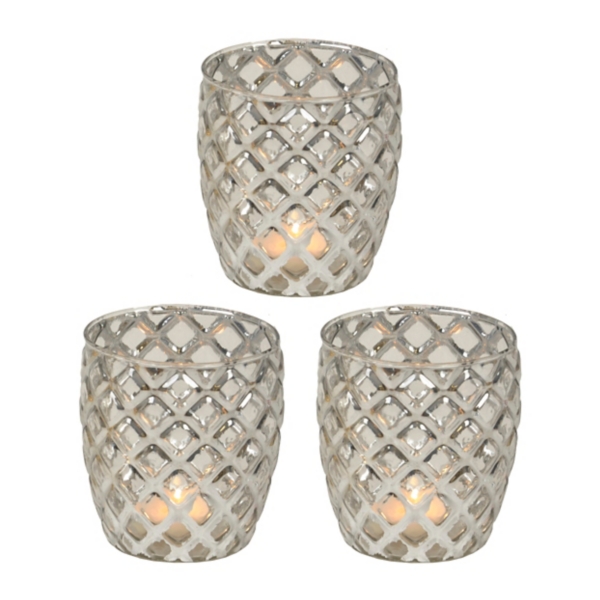 Metallic Silver Votive Candle Holder, Set of 3 Kirklands Home