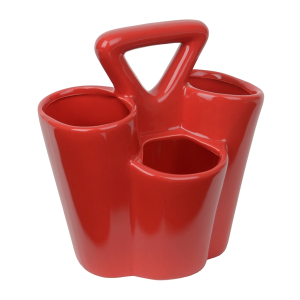 Red Ceramic Utensil Caddy Kirklands