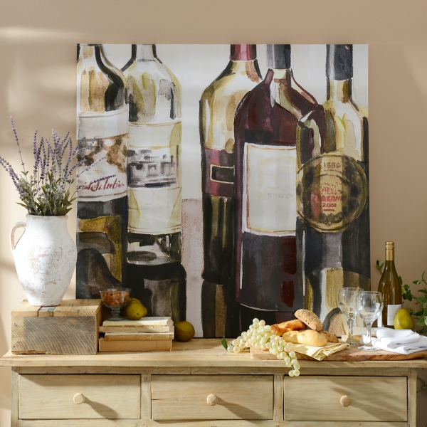 Wine Bottles Canvas Art Print Kirklands Home