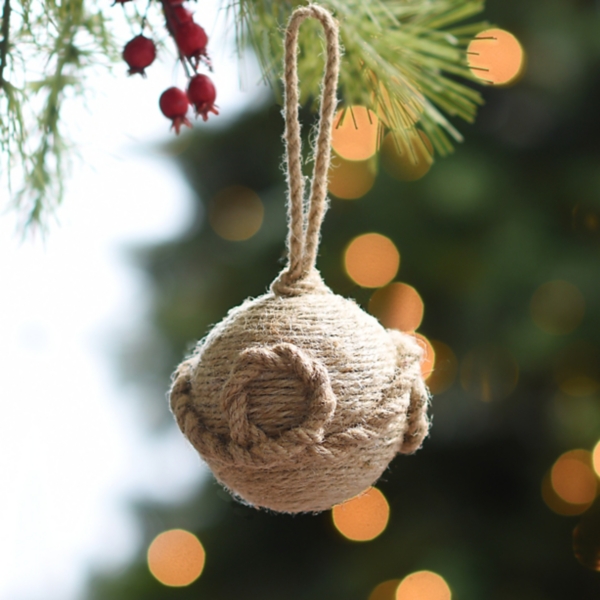 Burlap Rope Ball Ornament Kirklands Home