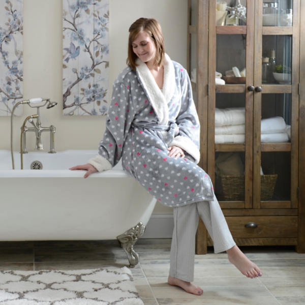 Royal Printed Plush Sherpa Robes Kirklands Home