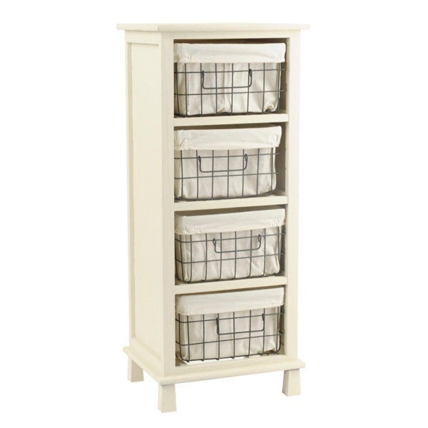 Cream 4Drawer Storage Basket Kirklands Home
