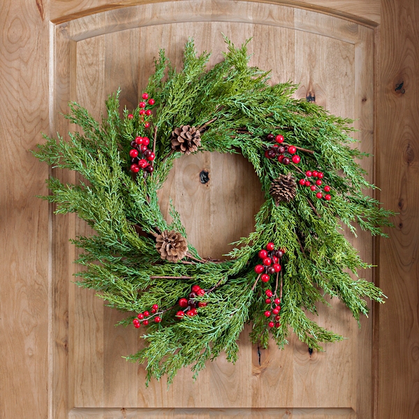 Cedar and Pine Cone Wreath Kirklands Home