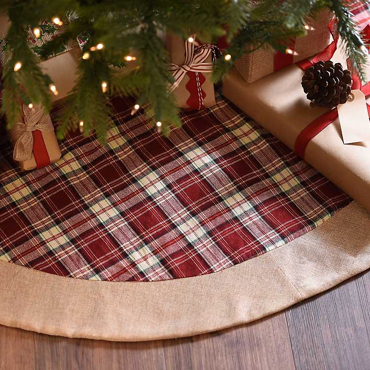 Red Tartan Plaid Christmas Tree Skirt | Kirklands Home