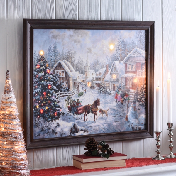 A Merry Christmas LED Framed Art Print | Kirklands Home