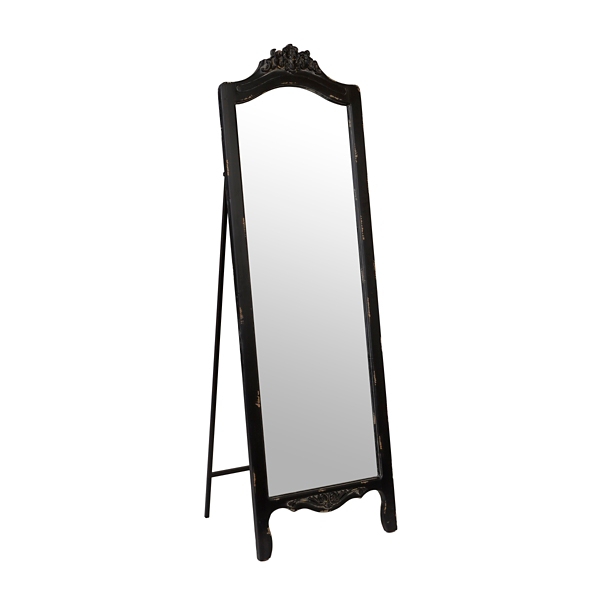 Ornate Distressed Black Cheval Mirror Kirklands Home